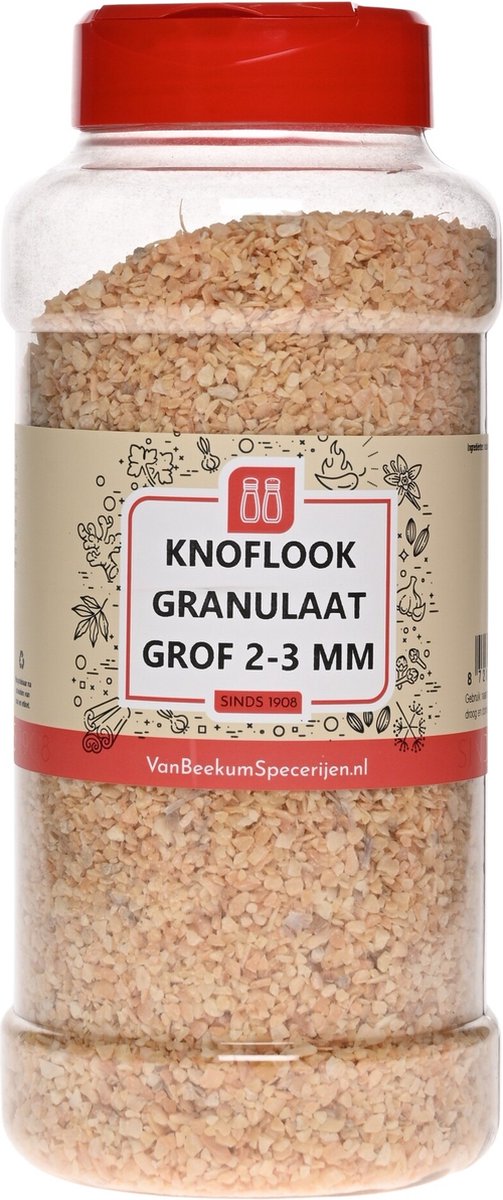 Goedkoopste Van Beekum Specerijen - Knoflook Granulaat Grof 2-3 mm - Strooibus 540 gram
