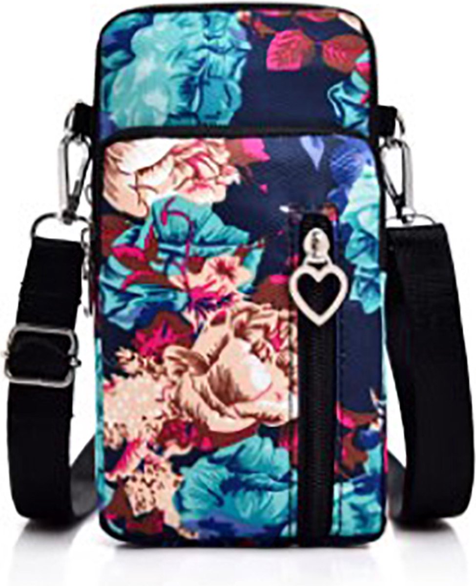 Actie4you® - Schoudertas – Telefoon tasje - Dames - Lichtgewicht – Compacte Schoudertas – Telefoon tas - Bloem