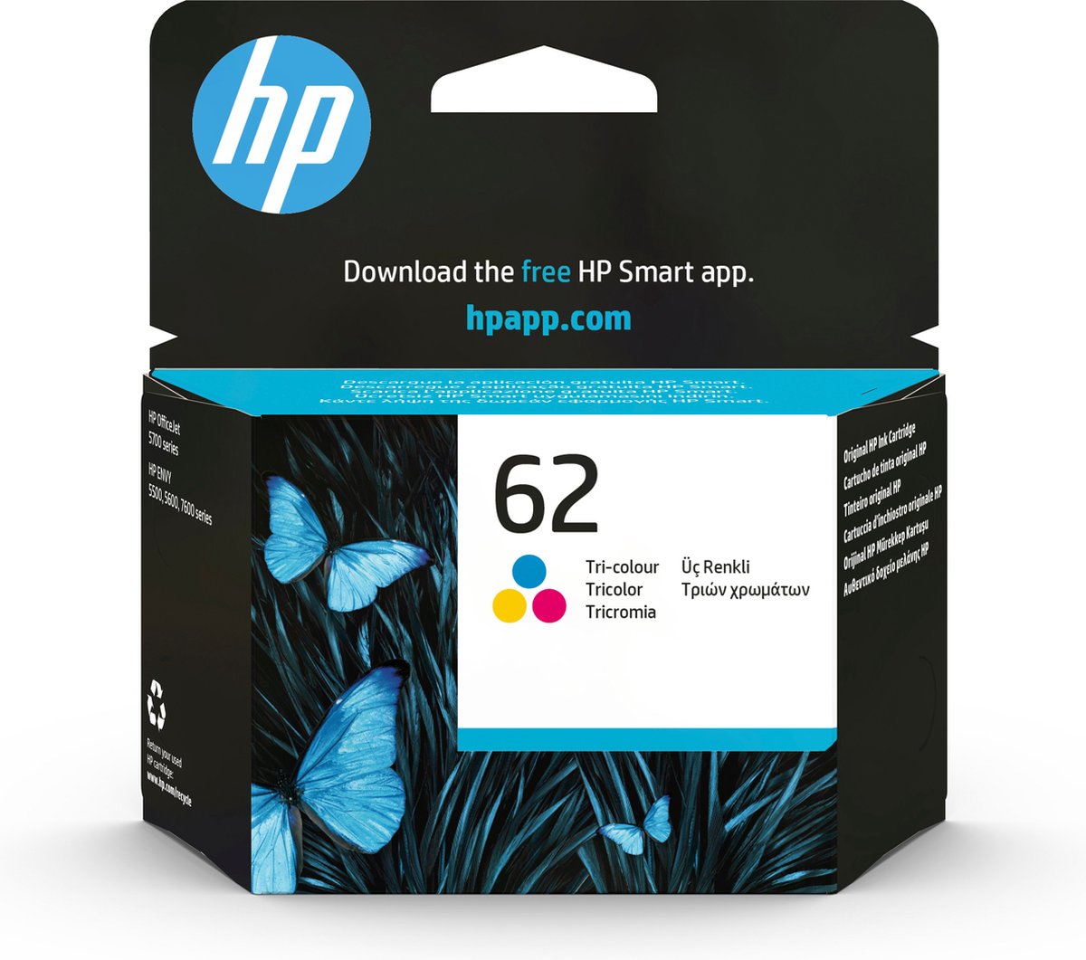 HP - C2P06AE - 62 - Inktcartridge - color