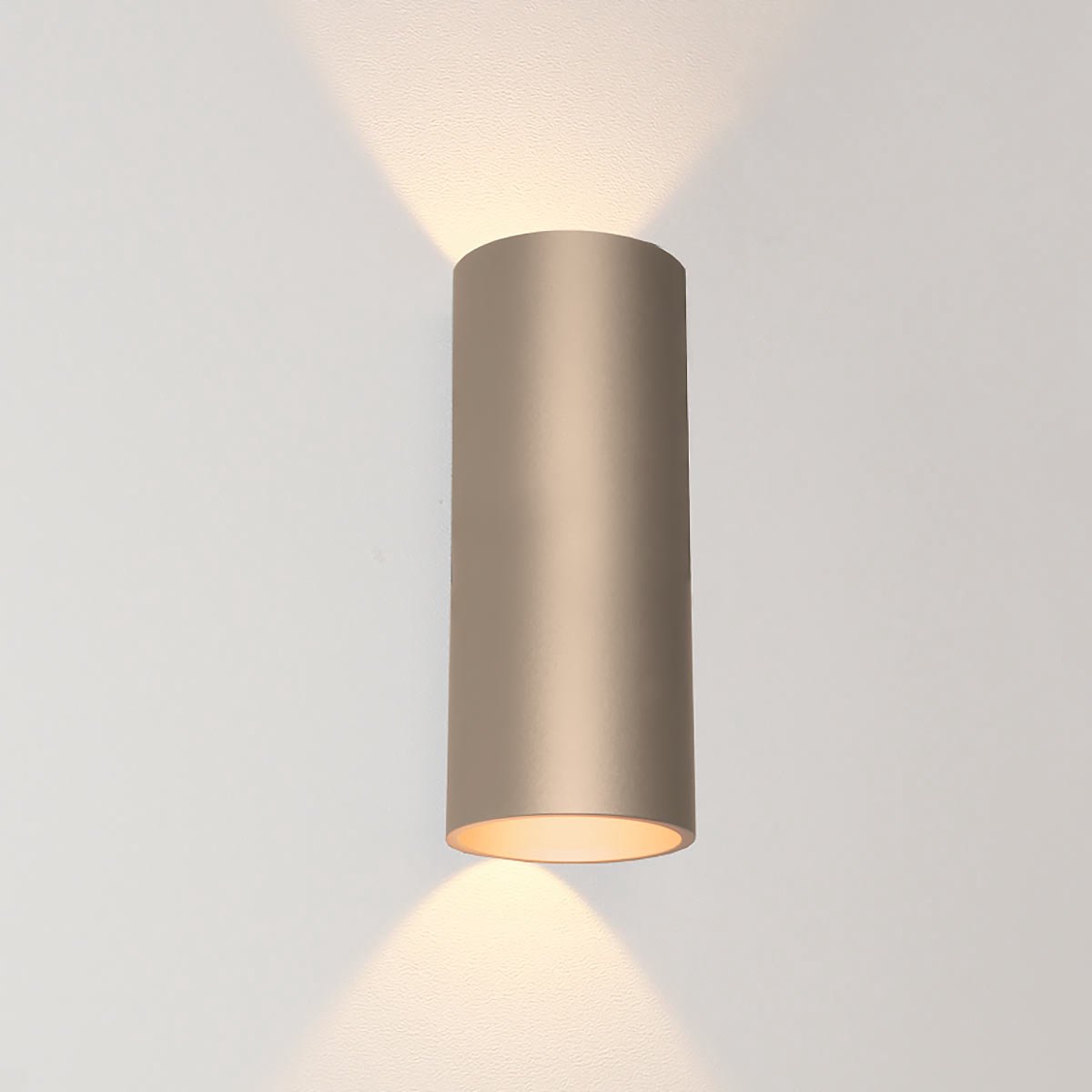 Artdelight - Wandlamp Brody 2 lichts H 18 cm champagne
