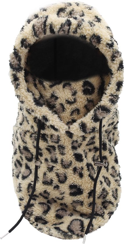 Skimasker 3-in-1 Muts - Luipaard | One size | Fleece / Polyester | Fashion Favorite