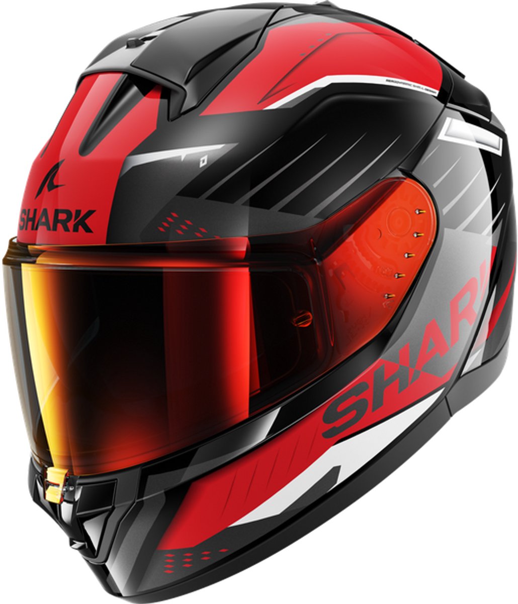 SHARK RIDILL 2 BERSEK Black Red Anthracite - Maat M - Integraal helm - Scooter helm - Motorhelm - Zwart - Scooterhelmen mannen en vrouwen. – foto 8