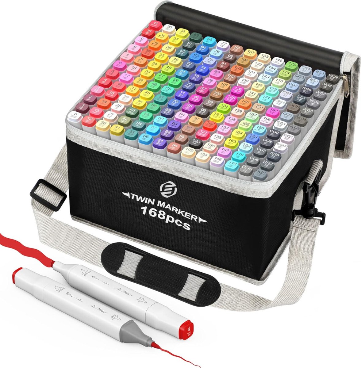 Equivera Twinmarkers Alcohol - Twinmarkers Alcohol - Alcohol Markers - Markeerstiften - Professionele Alcohol Markers - Markers - Kleurstiften - Dual-Tip Markers