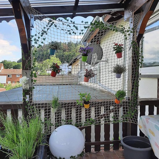 XCYYBB Klimmen Touw Net Kindertrappen Balkon Veiligheidsnet Binnen En Outdoor Railing Veiligheidsnet Opknoping Netto Hek Netto Kattennet Opknoping Kleding Net-Zwart 1x10m (3.3x33ft