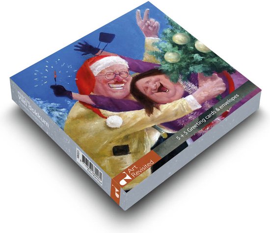 Art Revisited kaartenset Marius van Dokkum - Kerstpret + Kerstdroom 2 x 5 stuks