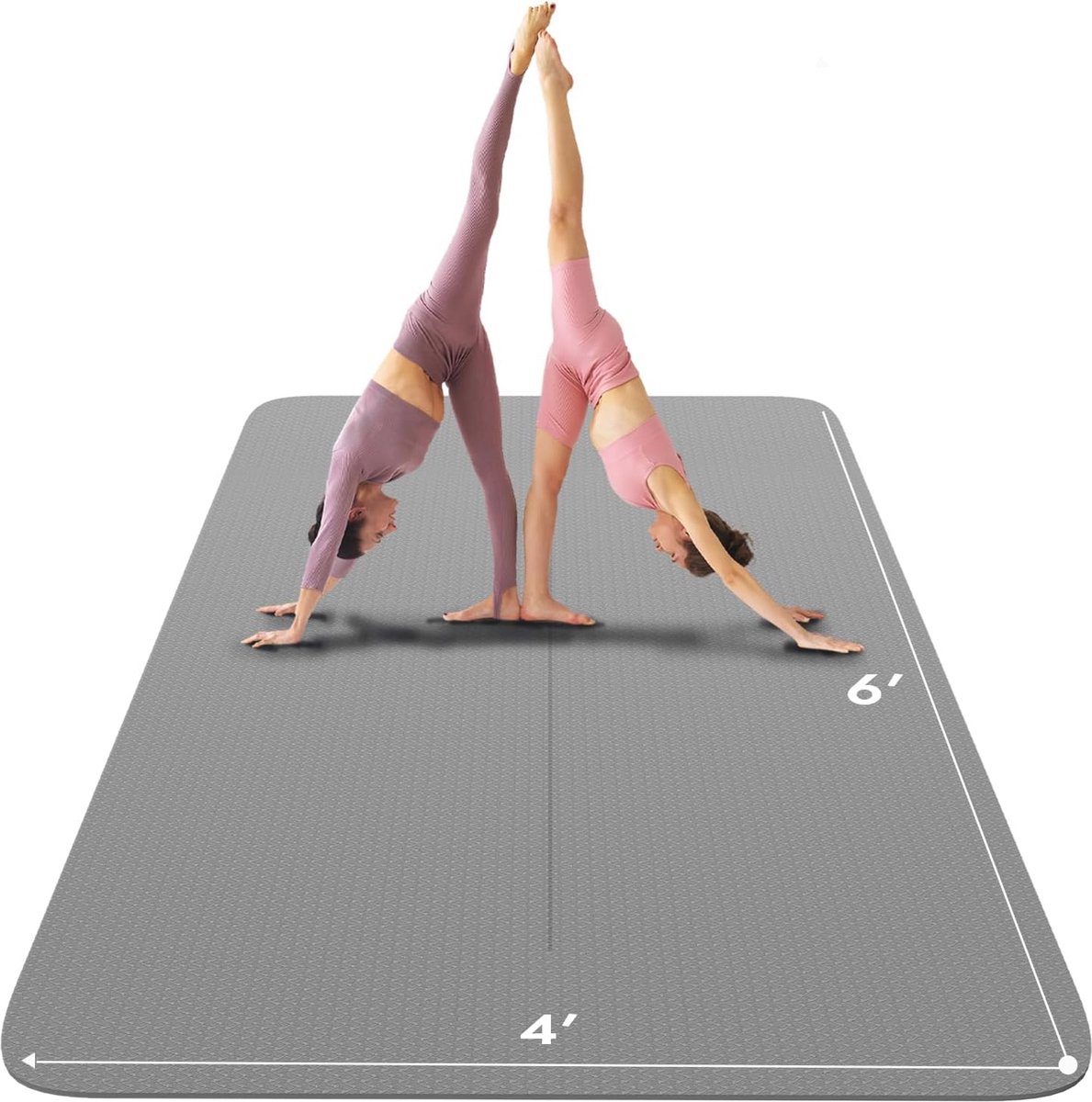 Grote 6'x4' Yoga- en Fitnessmat - Extra Dikke TPE Oefenmat voor Mannen en Vrouwen