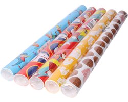 Product afbeelding van Design Group Rollen inpakpapier/cadeaupapier - 5x stuks - sinterklaas - 250 x 45 cm - papier