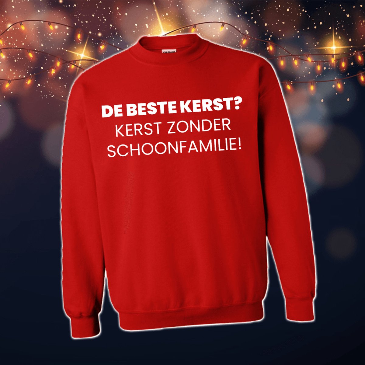 Foute Kersttrui Dames & Heren - Kersttrui met tekst Beste kerst? Kerst zonder schoonfamilie | Kersttrui Maat M | Kersttrui Dames - Kersttrui Heren - Grappige Kersttrui met tekst | Namengigant | Incl. 2 jaar garantie