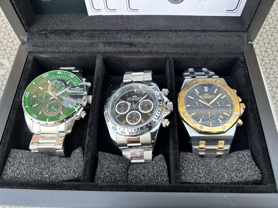 Coffret à montres Rotorcraft avec 3 montres pour hommes (RWB1)