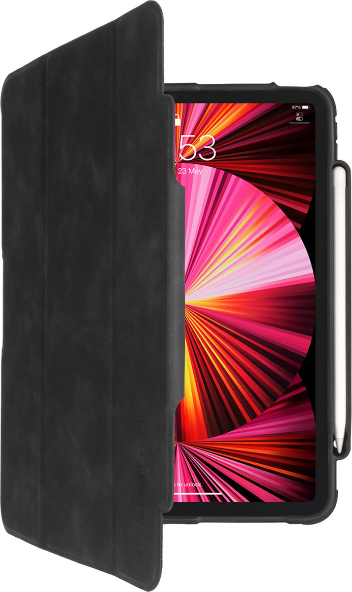 Gecko Covers Hoes geschikt voor iPad Pro 11 2021 - Rugged Cover - Zwart