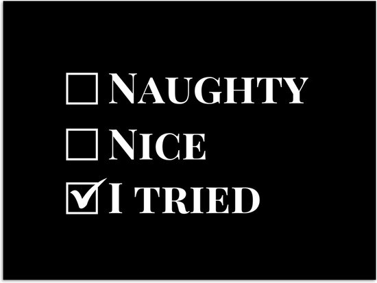 Poster 40x30 cm - Kerst - Zwart - Wit - Quote - Grappig - Posters - Kamer decoratie - Wanddecoratie woonkamer - Kerstdecoratie voor binnen - Kerstversiering - Kerstmis versiering in huis - Kerstaccessoires