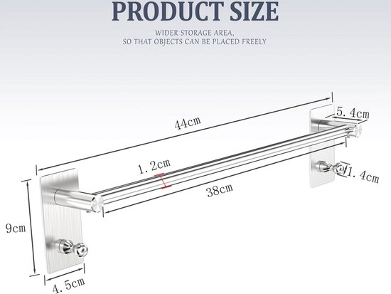ULIBERMAGNET Magnetische handdoekhouder, Magnetische handdoekrail Zilver met verstelbare lengte, geborsteld nikkel antislip roestvrijstalen handdoekhouder voor koelkast, oven, vaatwasser, wasmachine