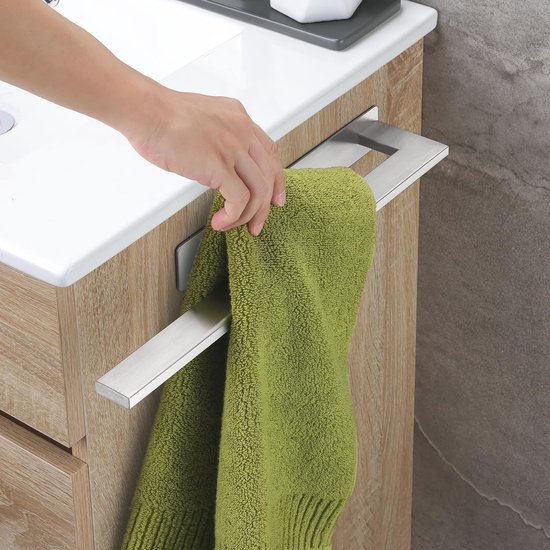 Handdoekhouder zonder boren - Zelfklevende Handdoekstang van Roestvrij Staal voor Badkamer - Modern en Ruimtebesparend Ontwerp — afbeelding 3