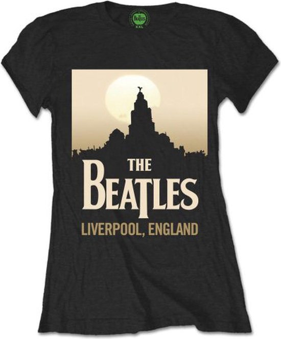 The Beatles - Liverpool, England Dames T-shirt - S - Zwart