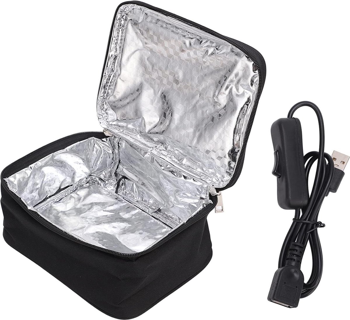 Draagbare Lunchtas USB Opladen Mini Ovens - Aluminium Film Voering - Voedsel Warmer En Warmer Voor Camping - Picknick School Werk Kantoor - HTML Content .