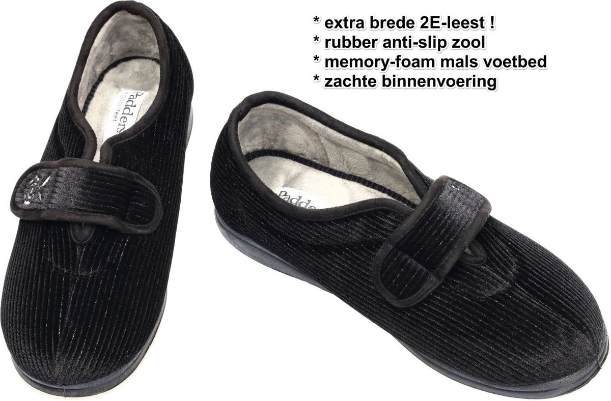 Padders -Dames - zwart - pantoffels - maat 41
