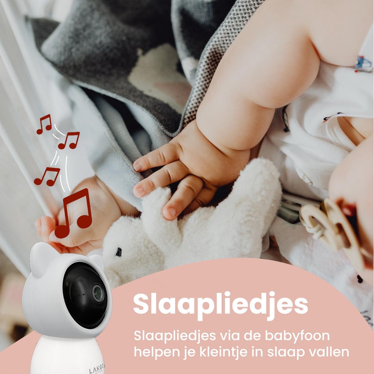Lakoo BabyGuard Kitty babyfoon met camera en app thumbnail 4