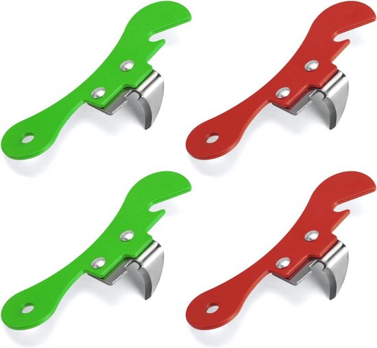 4 Ouvre-Boîtes Manuels En Acier Inoxydable - Multifonction Pour Maison Et Camping