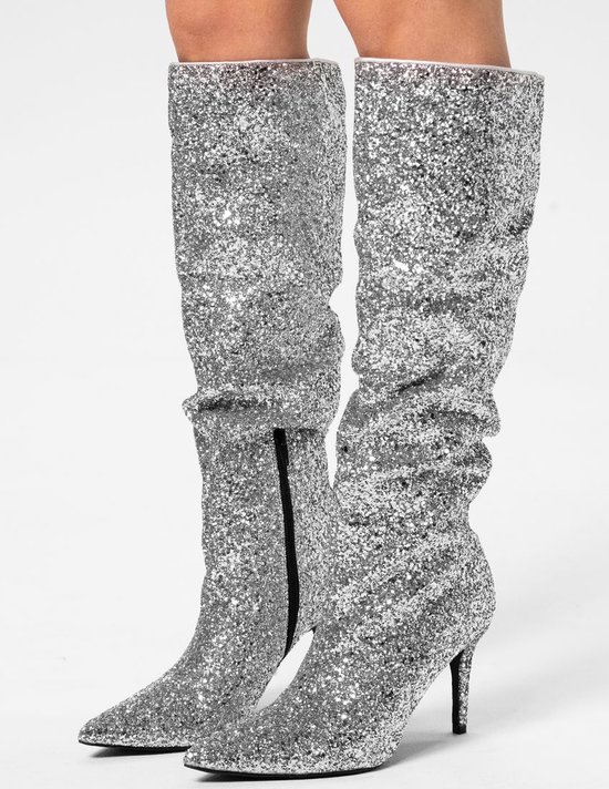 Sacha good Dames Zilveren hoge glitter