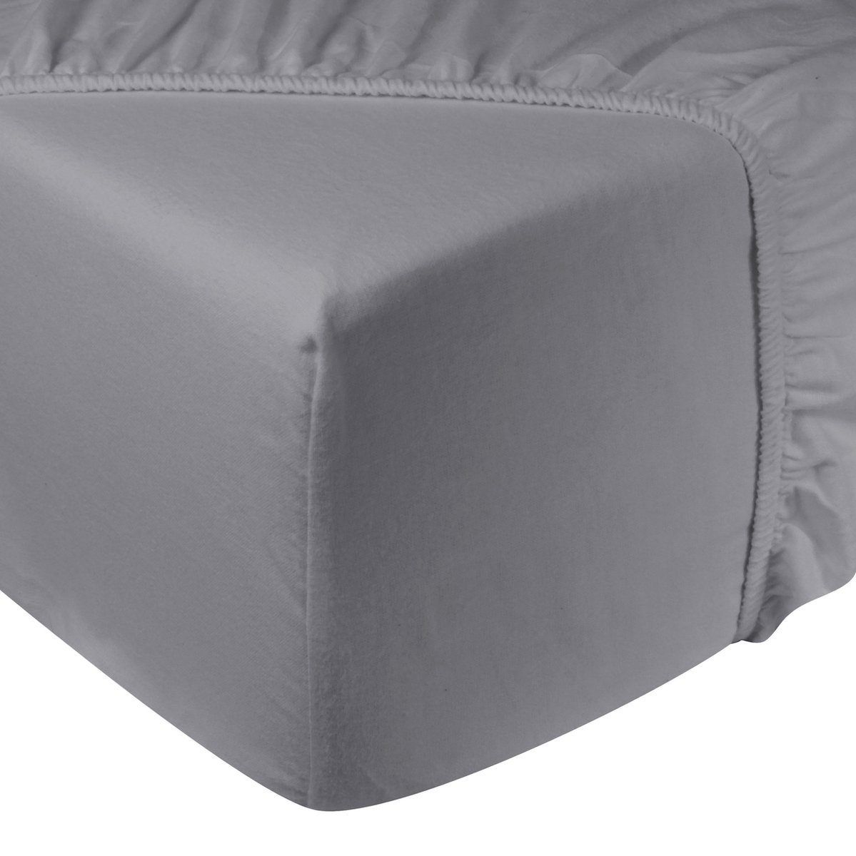 DoubleDry Hoeslaken Flanel 100% Zacht Katoen - Tweepersoons 180x200 cm - Rondom Elastiek - Grijs
