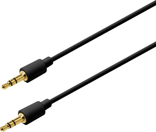 fonds Zes sap Muvit muziek kabel 3,5 mm naar 3,5 mm - zwart - 1.5m | bol.com