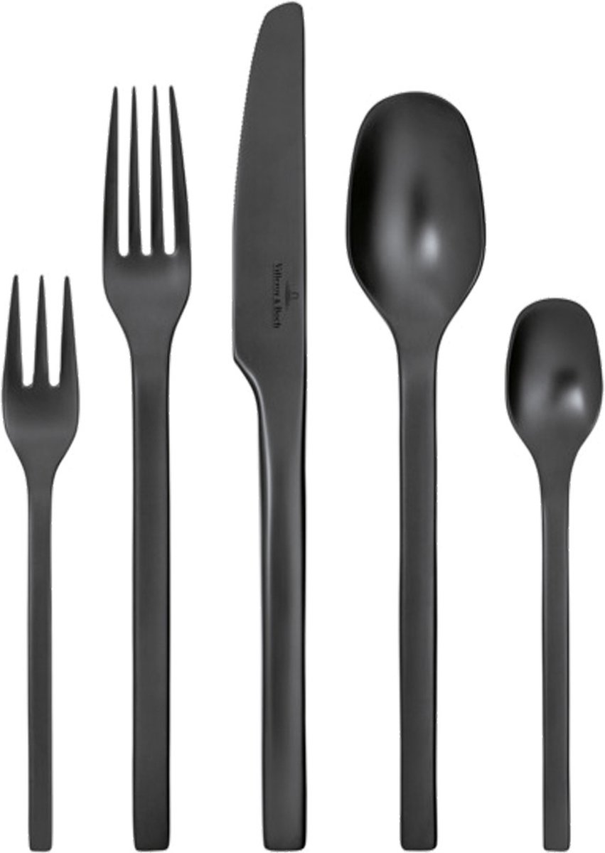 Villeroy & Boch - Manufacture Rock - Bestekset 4 persoons 20-dlg - mat zwart