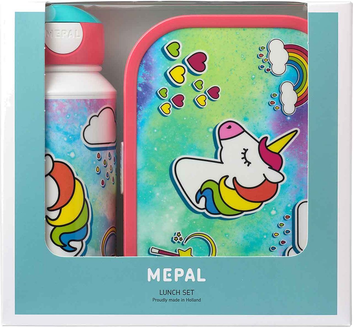Mepal Campus Lunchset, voor kinderen, met pop-up drinkfles en lunchbox, voor school of onderweg, vaatwasserbestendig en BPA-vrij, 400 en 750 ml - Stitch Mepal Campus Lunchset, voor kinderen, met pop-up drinkfles en lunchbox, voor school of onderweg, vaatwasserbestendig en BPA-vrij, 400 en 750 ml - Stitch