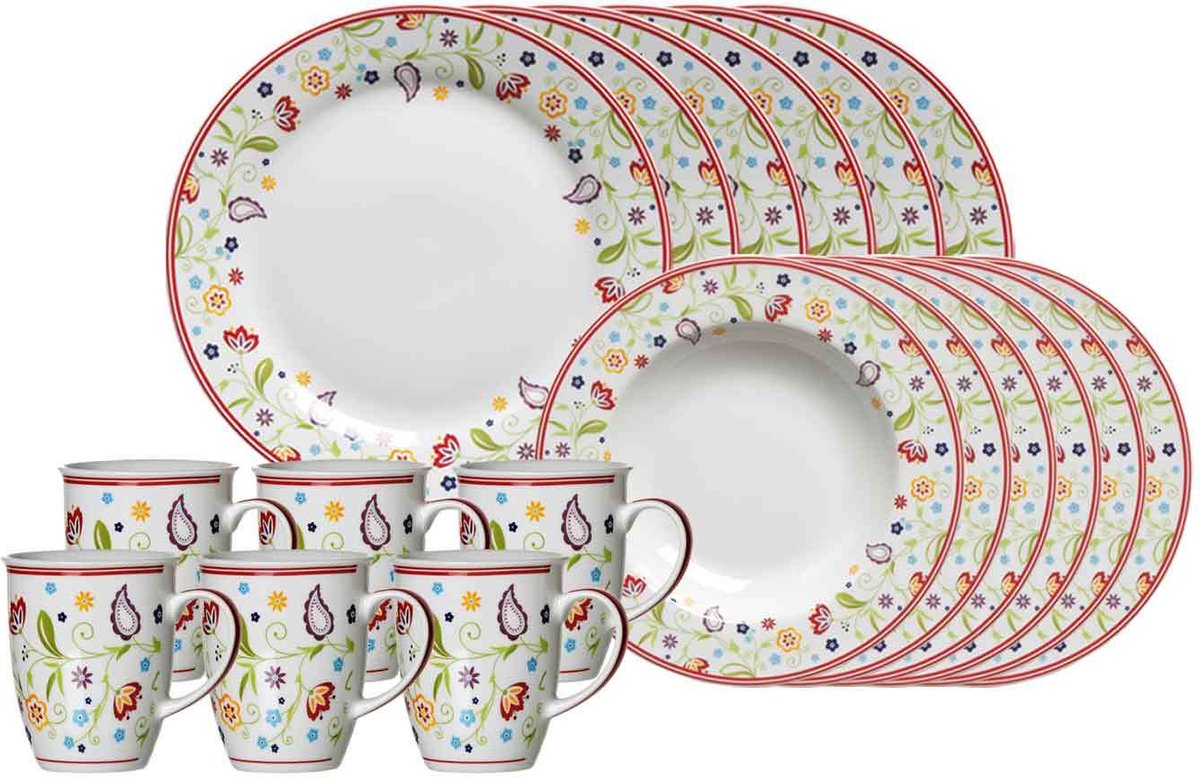 Tafelservice Shanti Doppio Set van 18