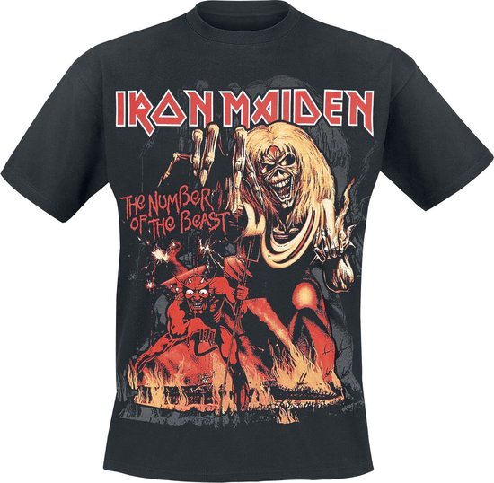 Iron Maiden Number Of The Beast Graphic Heren T-shirt - zwart - L