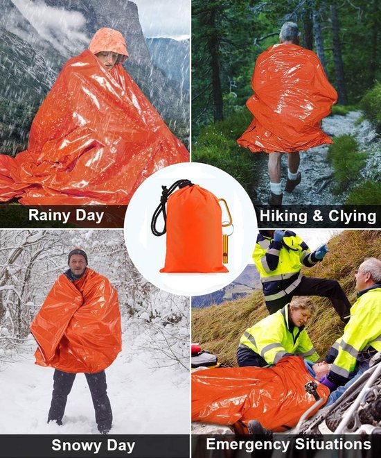 PE Outdoor Noodslaapzak Geïsoleerde Waterdichte Slaapzak Camping Survival Opbergtas (1 set) — afbeelding 5