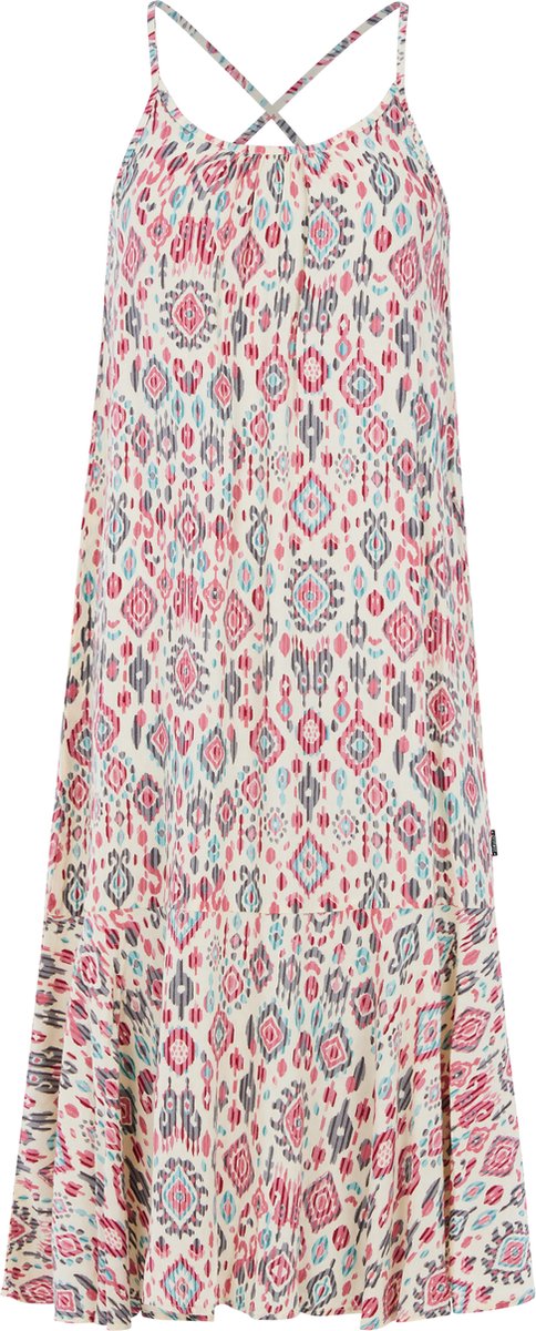 Protest Prtfeeble – Lange jurk Dames – Spaghettibandjes – Koordsluiting 101 Canvas Offwhite