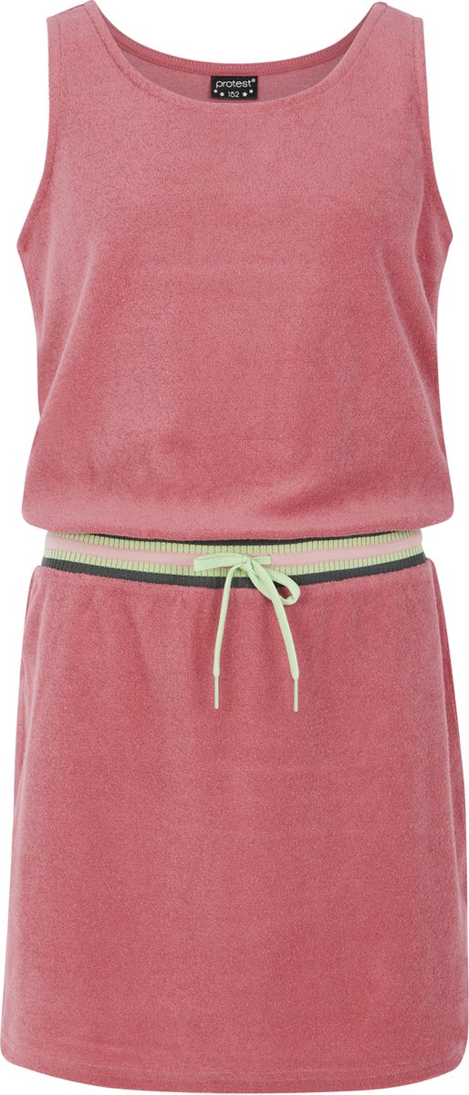 Protest Prtbeachy Jr – Jurk Meisjes – Badstof – Tailleband elastiek – Koordsluiting Roze