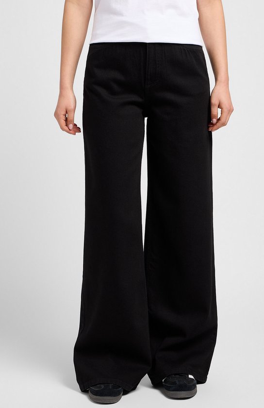Lee STELLA - Wide leg - clean black/zwart denim/blackdenim