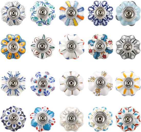 De Boho Street keramische deurgrepen set, handgemaakte De Boho Street keramische deurgrepen set, handgemaakte