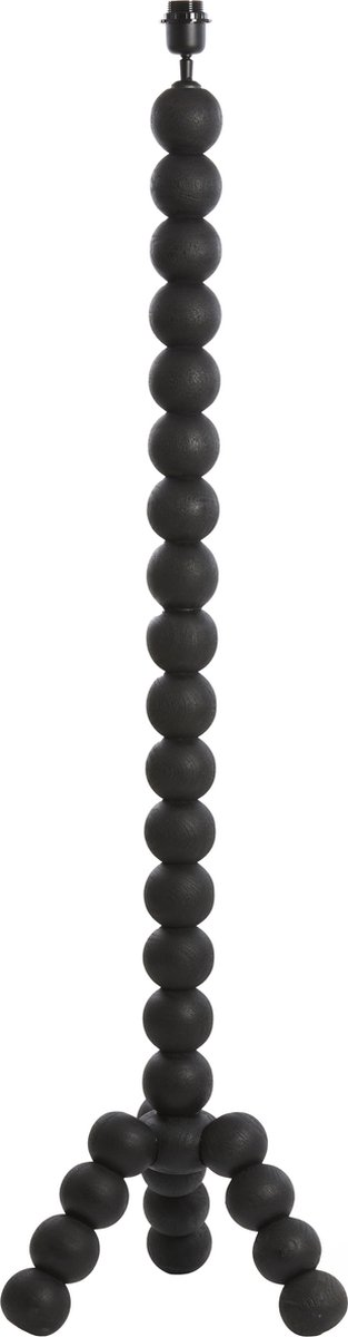 Light & Living Vloerlamp Veglio Mangohout, 130cm - Mat Zwart (excl. kap)