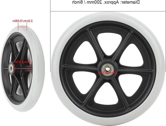 PChero 10mm bureaustoel Twin Caster wielen, 5 stks meubels