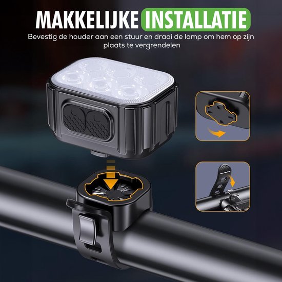 Travelhawk Fietsverlichting - Voorlicht / Achterlicht - Fiets Koplamp - LED Fietslampjes Rood en Wit - Waterdicht - USB-C Oplaadbaar van Travelhawk — afbeelding 3