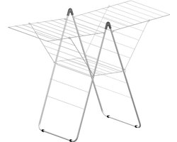 Mammoet - Droogrek - Met vleugels - 23 m drooglengte - Wit - Staal - Inklapbaar - Wasrek