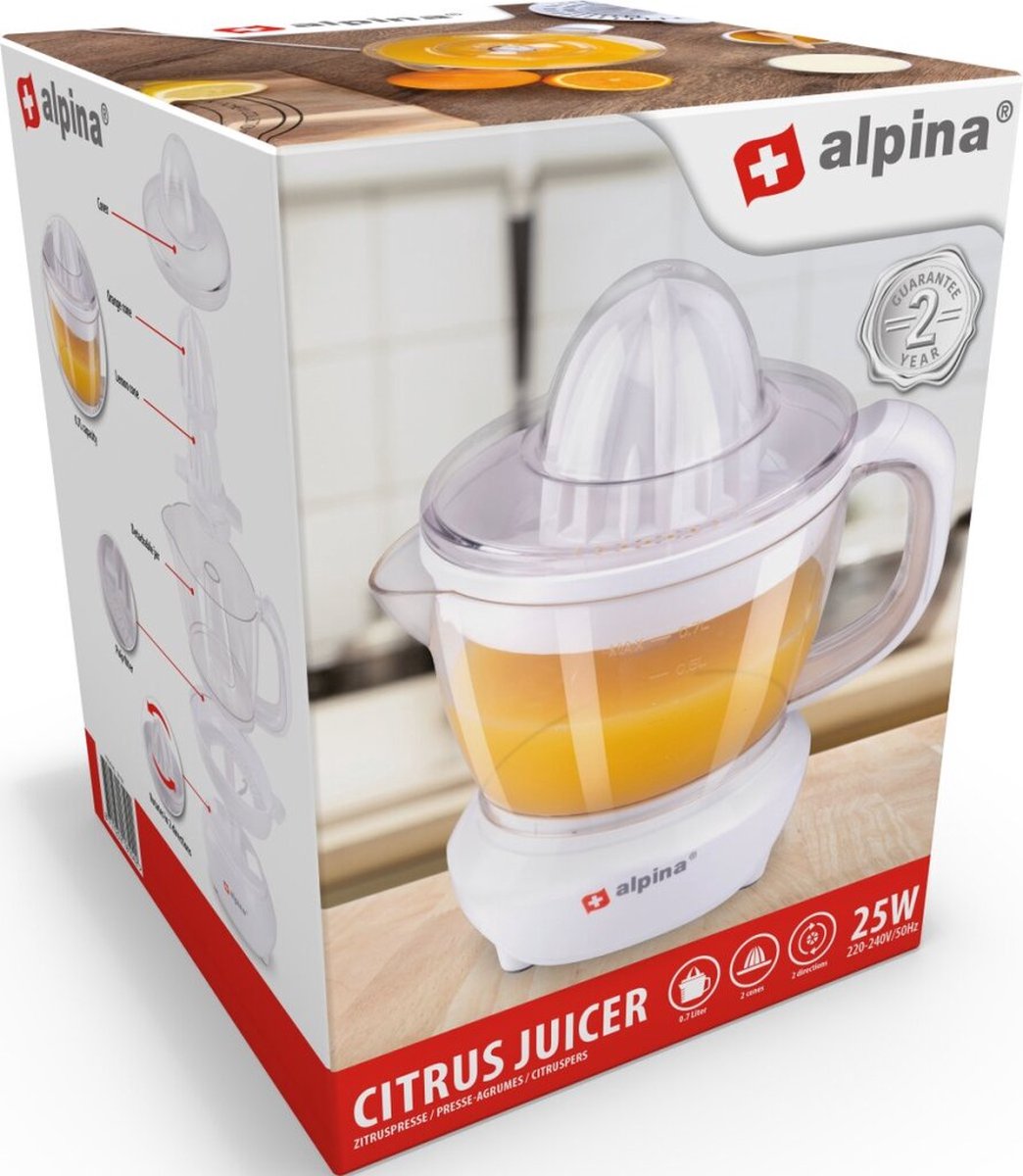 Sonashi Presse Agrumes Électrique Citrus Juicer 1.L -Scj-322N1- BLANC
