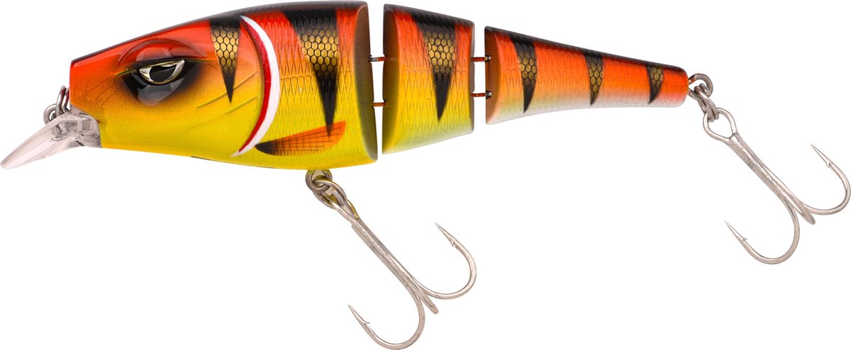 Spro PikeFighter Triple Jonted Plug Kunstaas FirePerch Floating Hardbait 15 cm 52 gram 0,5 – 2,0 M