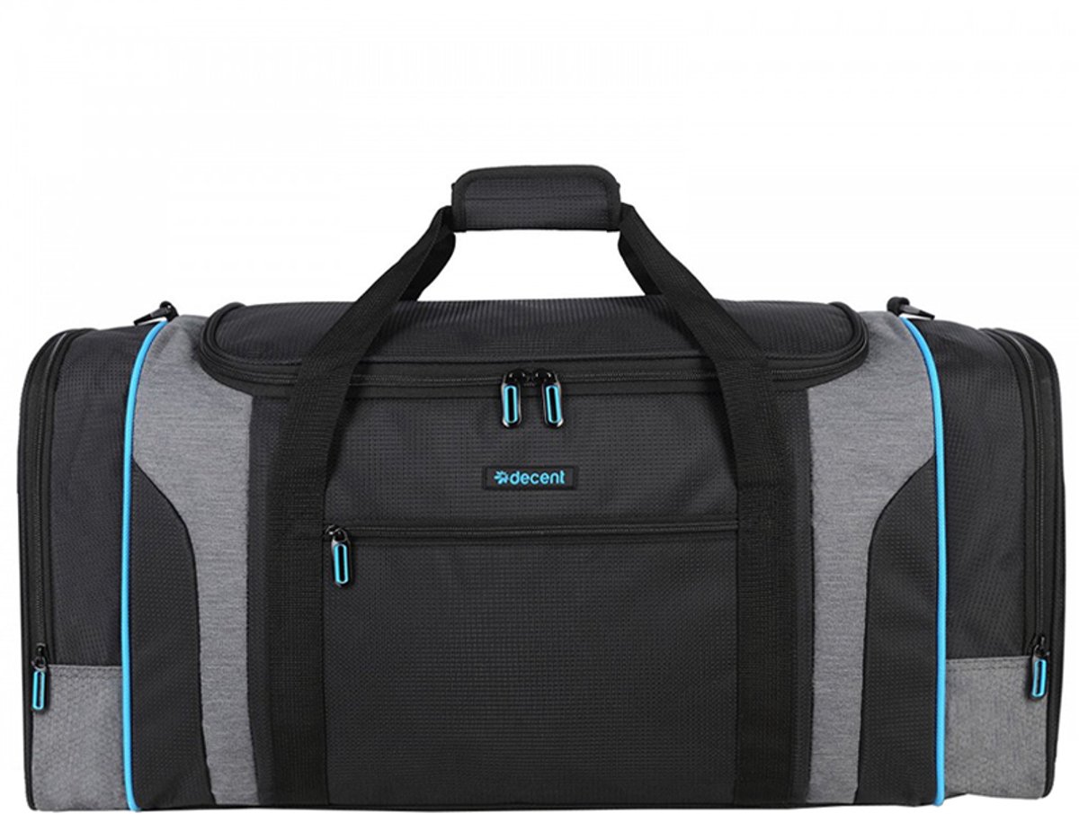 Decent FLEXPLUS Reistas 70 cm - Weekendtas / Sporttas - Ruime en lichte reistas 76 liter inhoud - Zwart/blauw