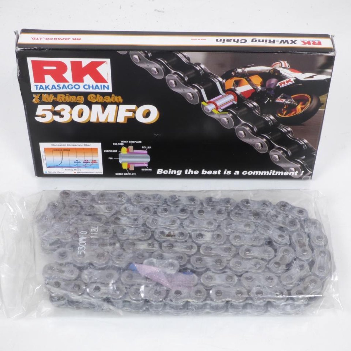 transmissieketting rk voor motor suzuki 600 bandit 2000 tot 2004 530mfo nieuw