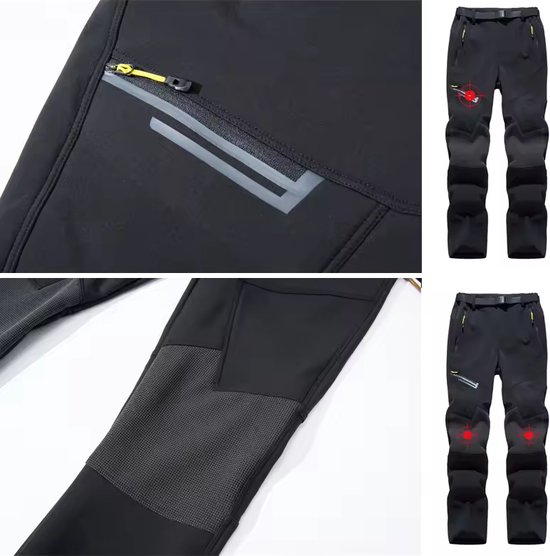 RRXEOUU Unisex Wol Gevoerde Waterdichte Broek voor Mannen En Vrouwen