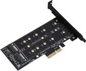 Bol.com PCIE X4 naar M.2 NVMe SSD NGFF Adapter PCI Express 3.0 x4 - Ondersteuning M Key B Key - 2230 2242 2260 2280 20110 . aanbieding
