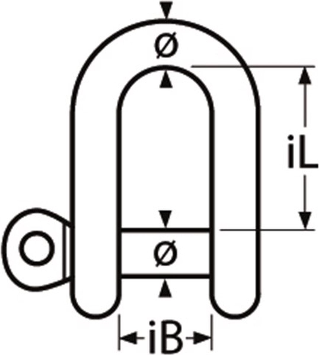 RVS D-sluiting 6mm