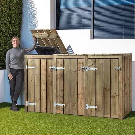Containerombouw Andre – kliko ombouw – 3 kliko’s – Wood Selections
