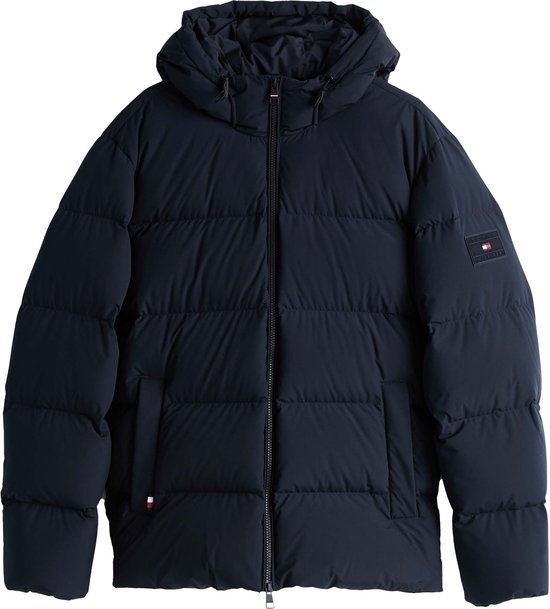 Tommy Hilfiger Donsjas Hooded Puffer - Donkerblauw - Maat XL