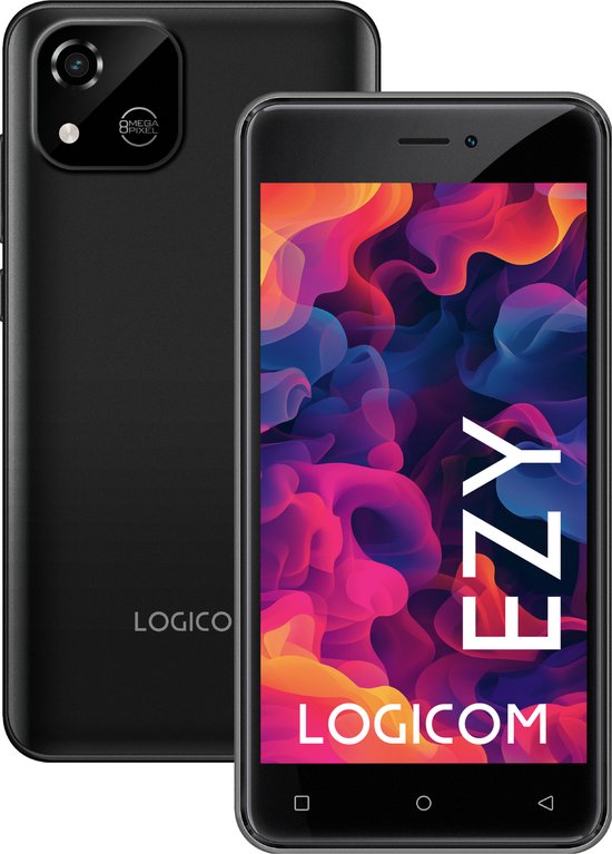 Logicom - Ezy - Smartphone - 4G - 2GB QuadCore - 16GB - Android 14 GO - 5 Inch - Zwart - dual sim