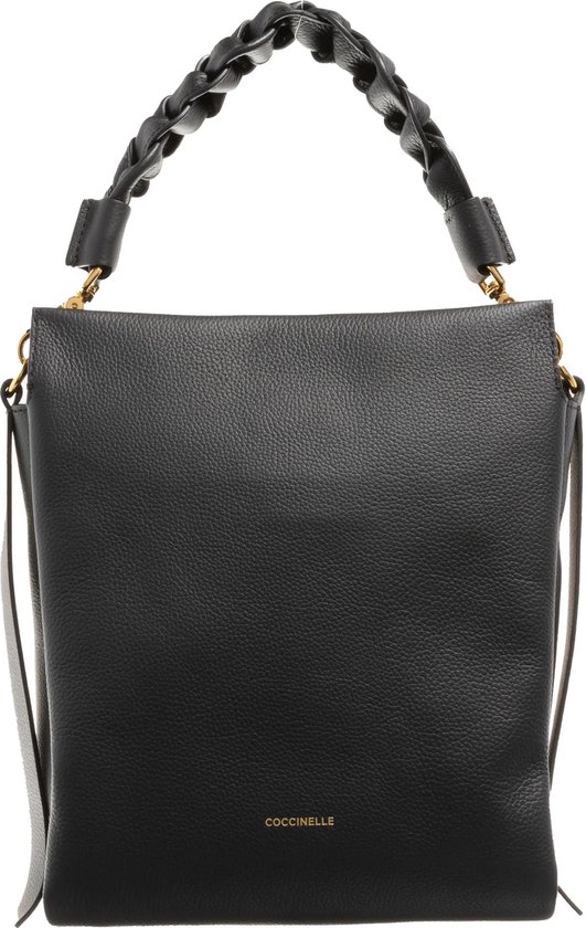 COCCINELLE Handbag Double Grainy Leather Noir / Cuir
