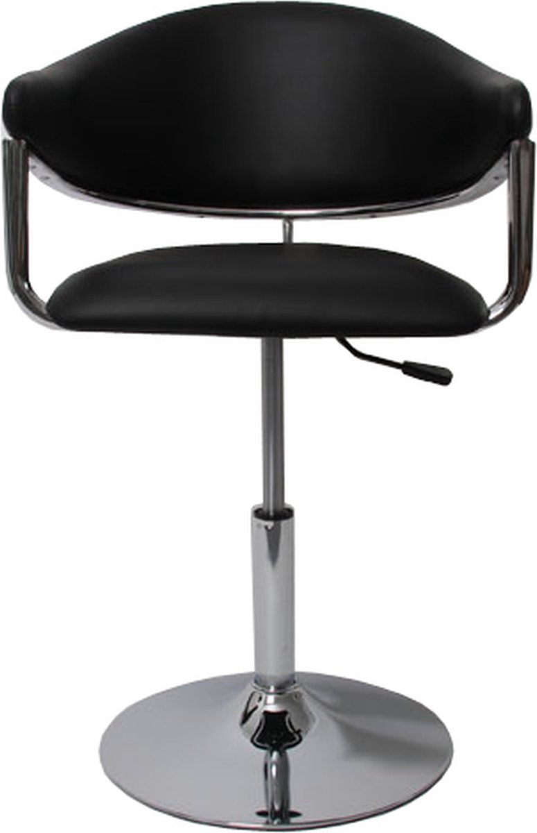 Cosmo Casa Barstoel - Lounge Stoel - Kunstleer - Zwart